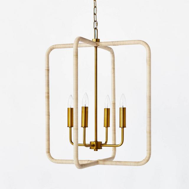Seagrass Lantern Ceiling Pendant Brass - Threshold™ designed with Studio McGee