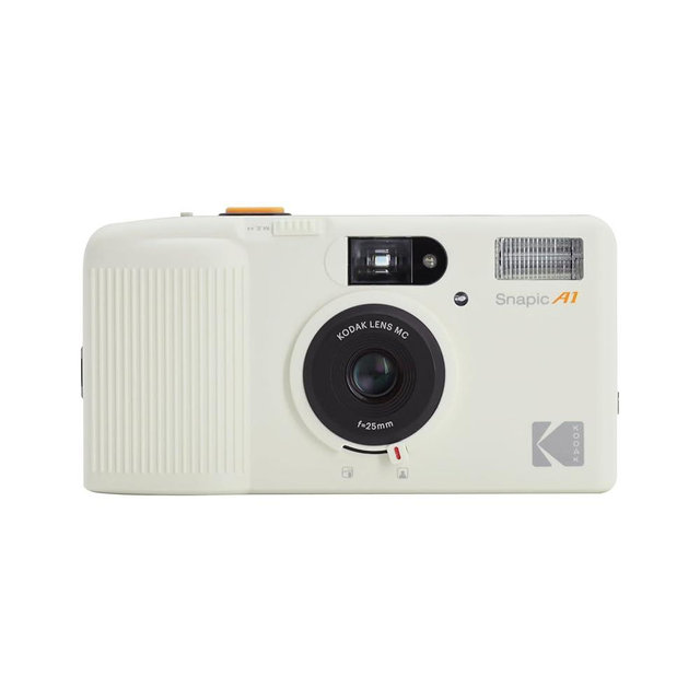 KODAK Snapic A1 35mm Film Camera 35mm, Reusable, 2-Zone Focus, Lightweight, Compact (Film & AAA Battery are not Included) (Single, Ivory White)