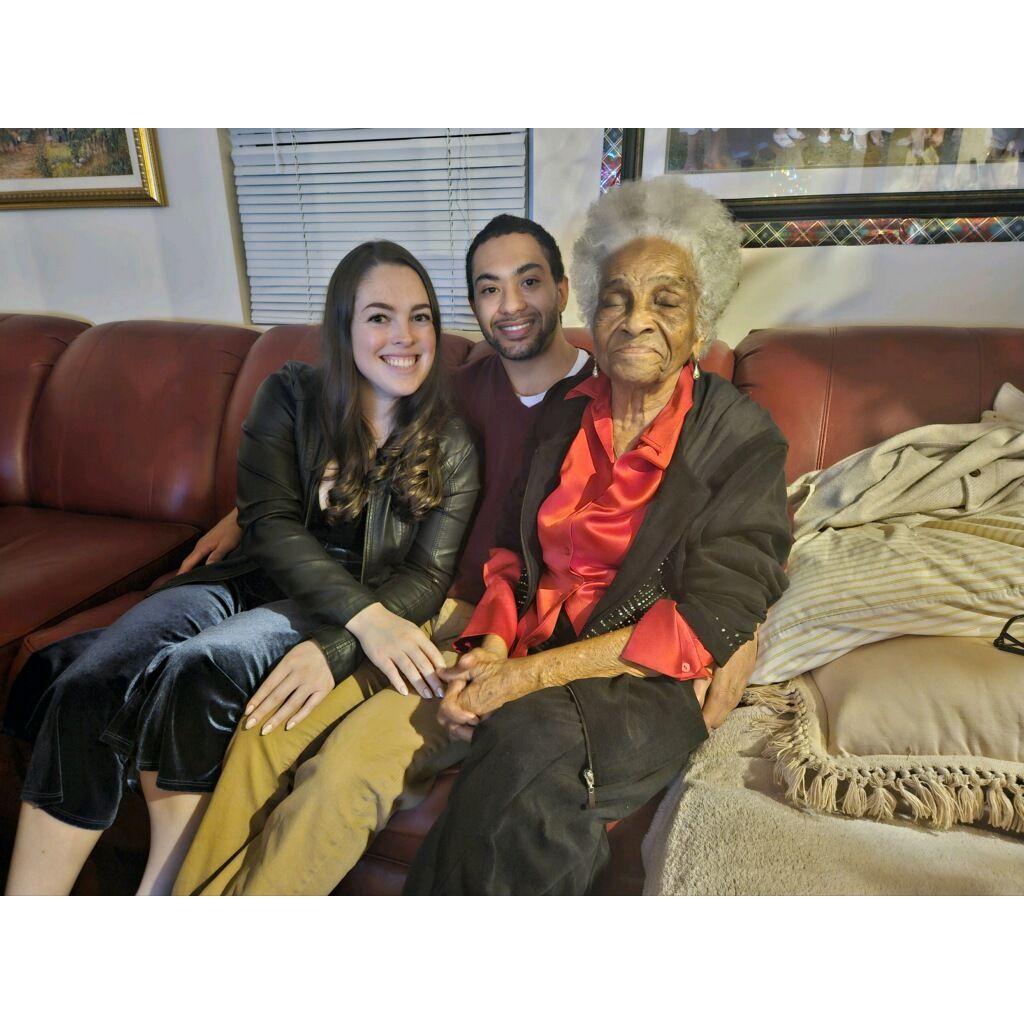 December 25, 2023: Our first Christmas celebrating at Tony's grandmother's house in Metuchen