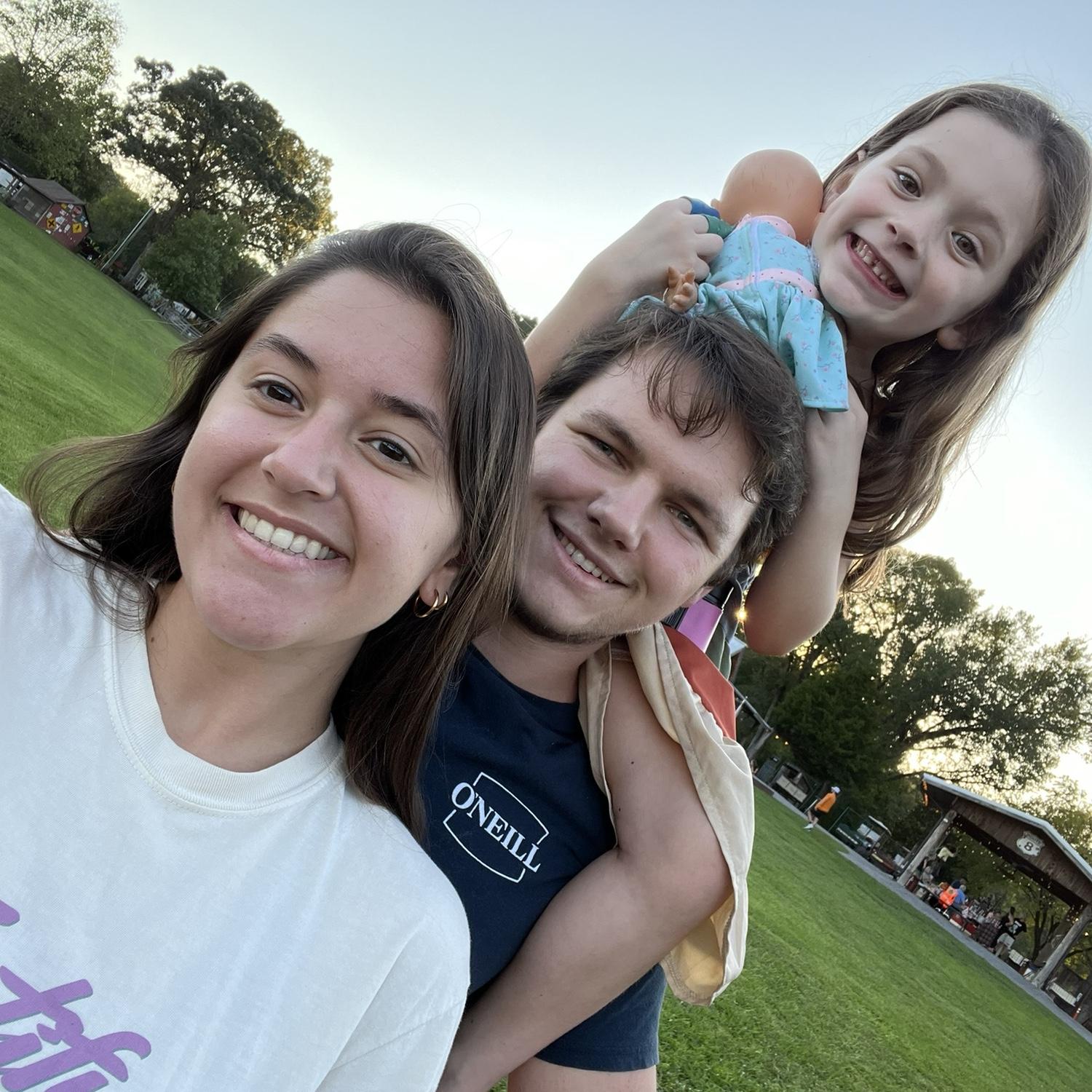 Ellery always wants to be on his shoulders!