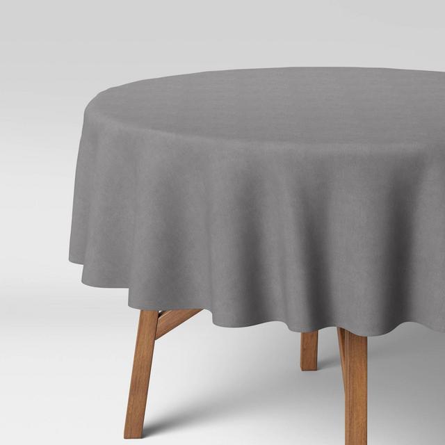 70" Cotton Solid Tablecloth Gray - Threshold™