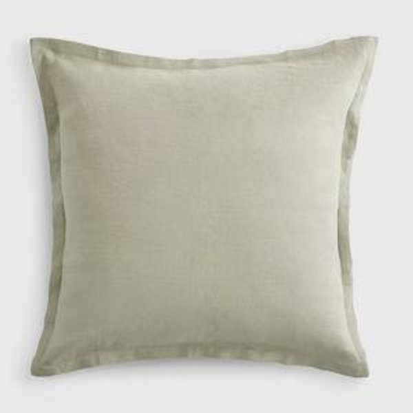 Color: Willowleaf | European Linen Euro Sham