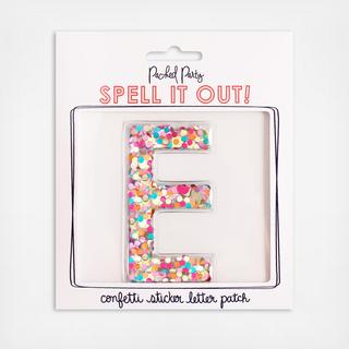 Confetti Sticker Letter