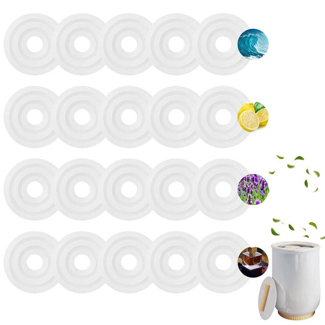 Demissle Replacement Fragrance Scented Pads Disc Fresh Oil Refill Pad for Towel Warmer Bucket (24 Pcs)