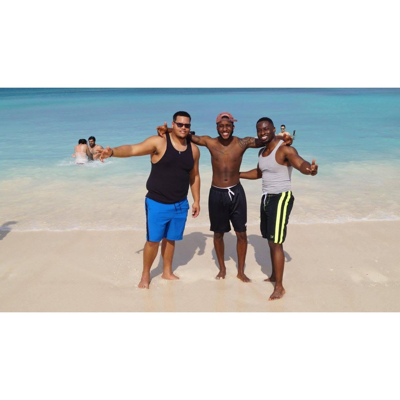 Some of the grooms men with Reggie
