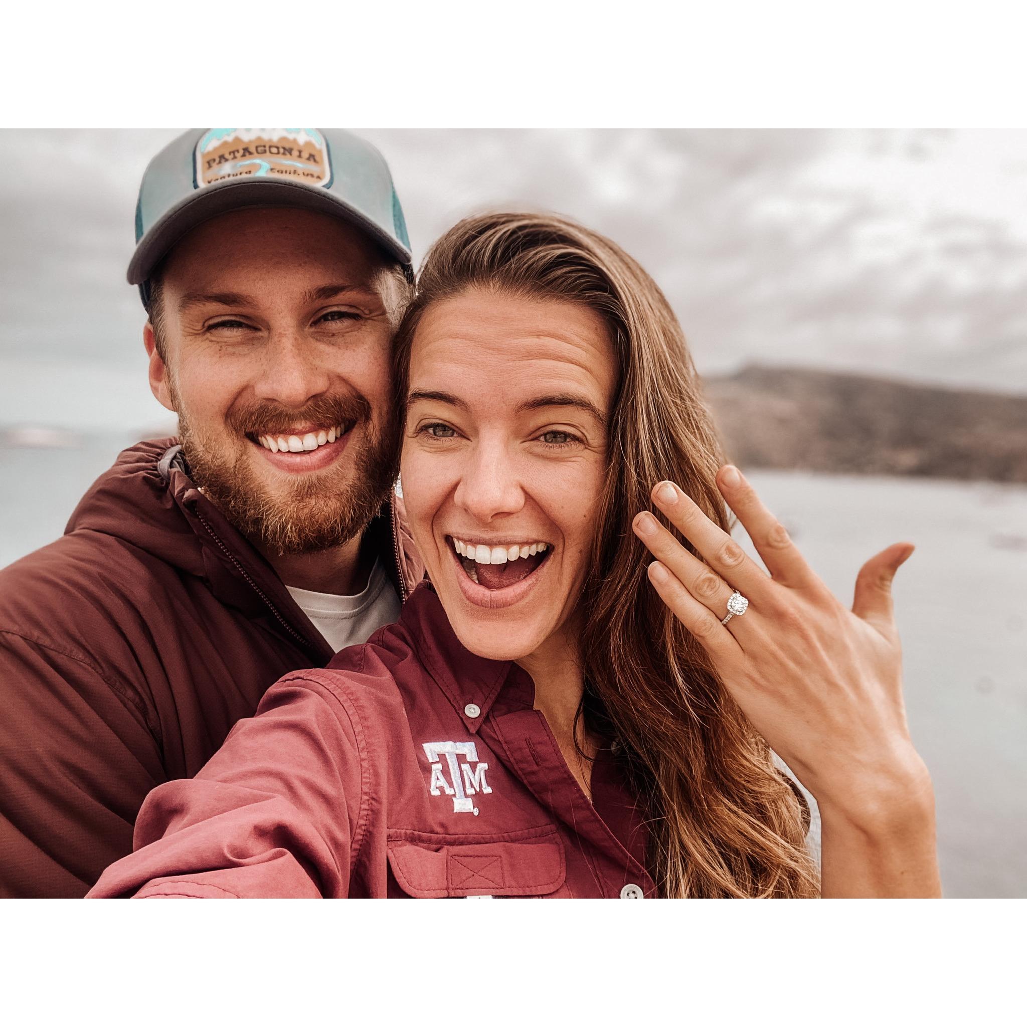 The day we got engaged on Catalina Island off the coast of Los Angeles.