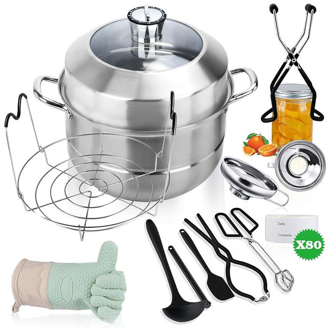 Canning Instant Pot Max-Canning supplies starter kit, Stainless Steel Canning Tool Kit, Water bath canner with rack for canning