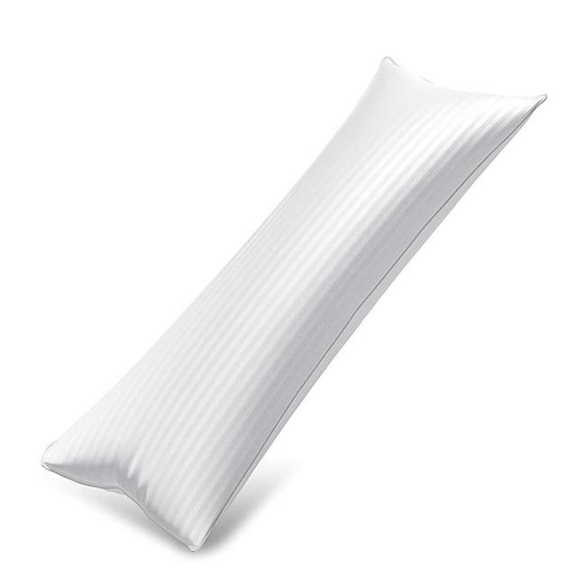 YUGYVOB Cooling Body Pillow for Adults- Satin Stripe Full Body Pillow Long Pillow Insert, Pregnancy Pillows for Sleeping, Fluffy & Firm, 20x54 Inch