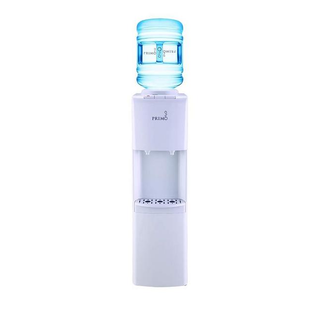Primo Top-Loading Water Dispenser - 2 Temp (Hot-Cold) Water Cooler Water Dispenser for 5 Gallon Bottle w/Child-Resistant Safety Feature, White