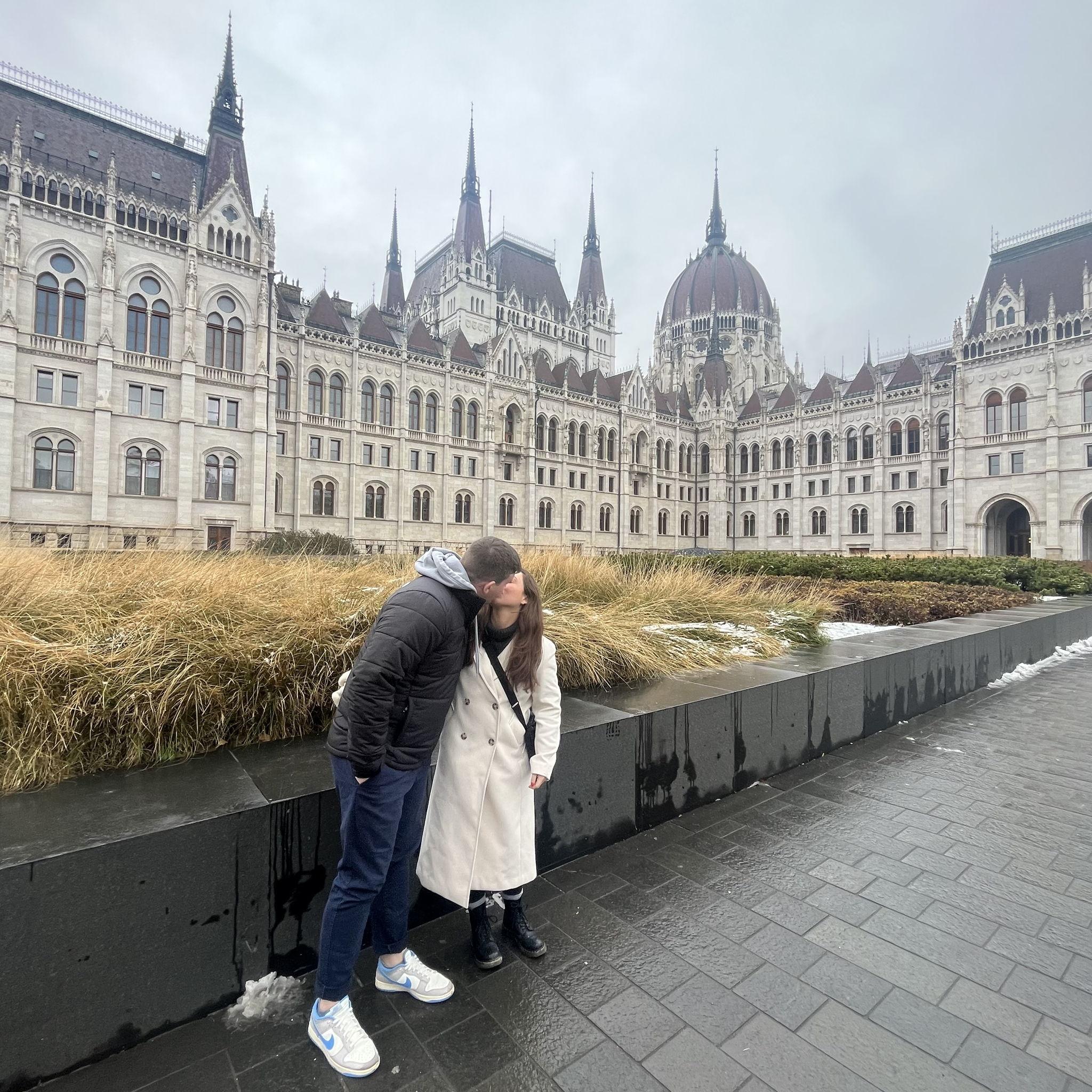 Greg and I were able to meet in Hungary while he was deployed!