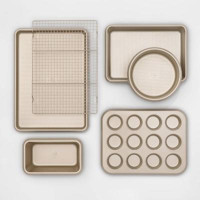 6pc Aluminized Steel Bakeware Set Gold - Made By Design™