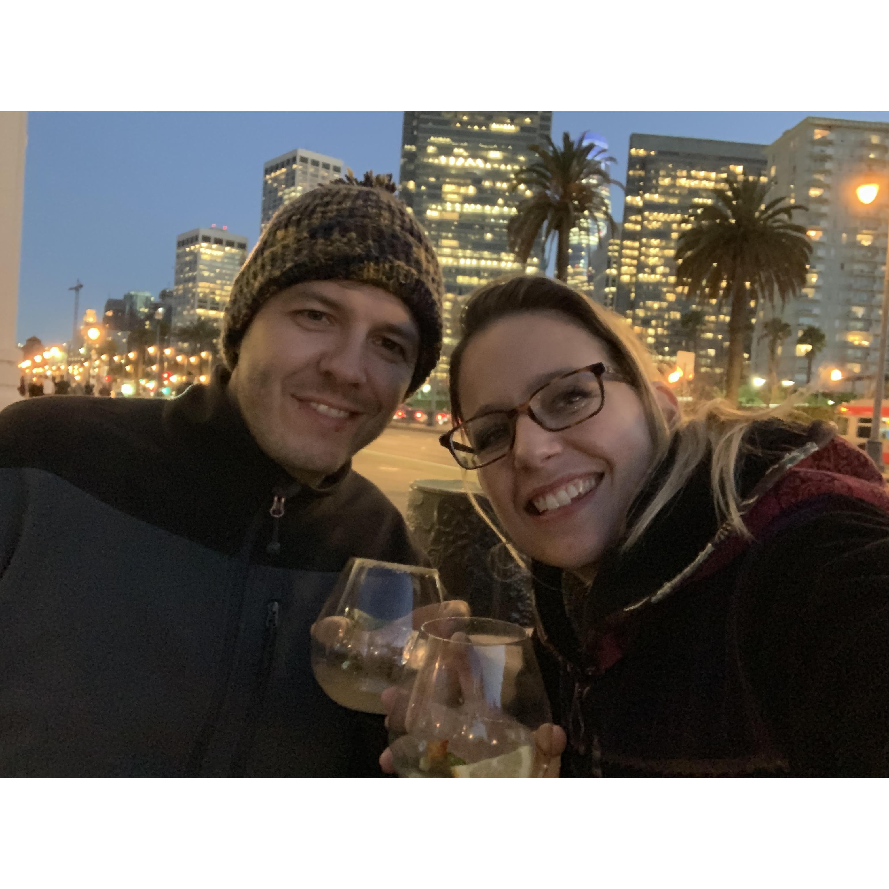 Embarcadero for date night. Great cocktails and a stroll (after you’ve seen the baybridge) if you are in town! 2018.