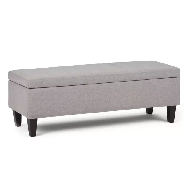 Simpli Home™ Monroe Upholstered Storage Bench in Cloud