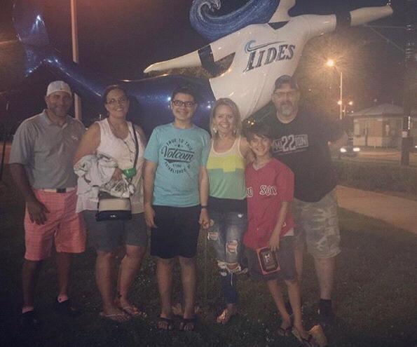 With Becky’s bother and sister-in-law, Matt & Wendy (her nephew, Reece, took the pic)
