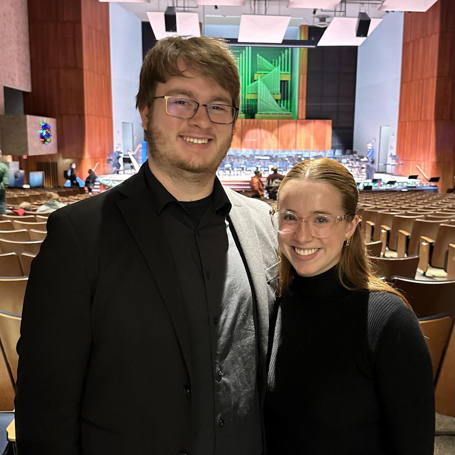 After one of our college wind ensemble concerts.