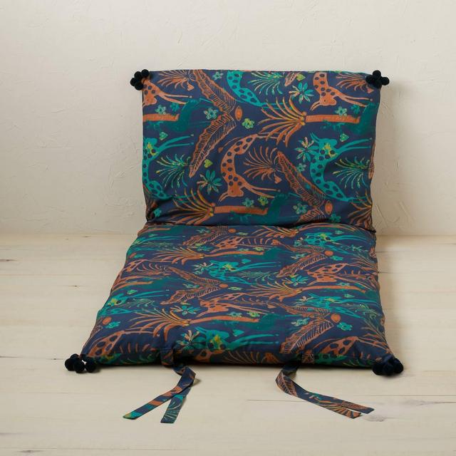 Printed Lounge Pillow Jungle Print Indigo - Opalhouse™ designed with Jungalow™