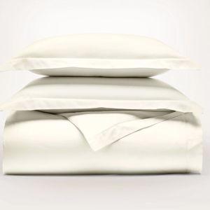 Signature Hemmed Duvet Set | King, Cream