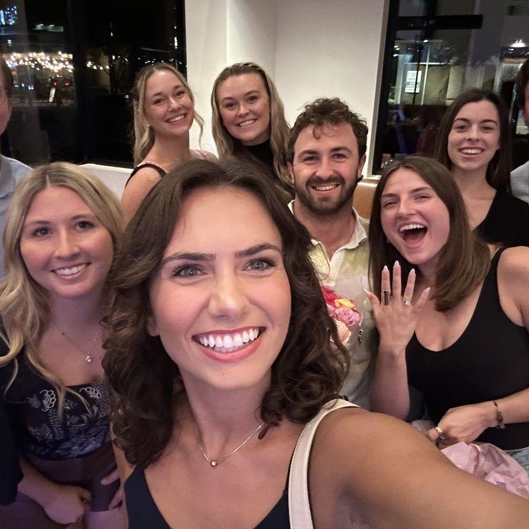 So lucky to have friends that were so excited about our engagement