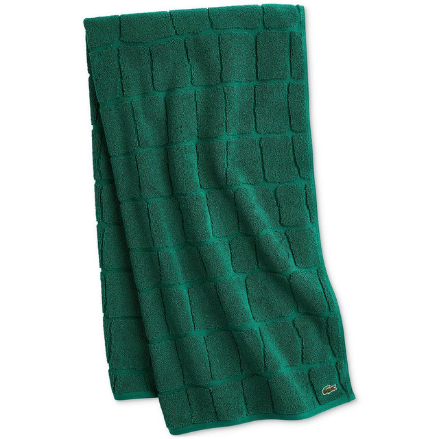Lacoste Home Heritage Croc Scale Cotton Hand Towel, 16" x 30"
