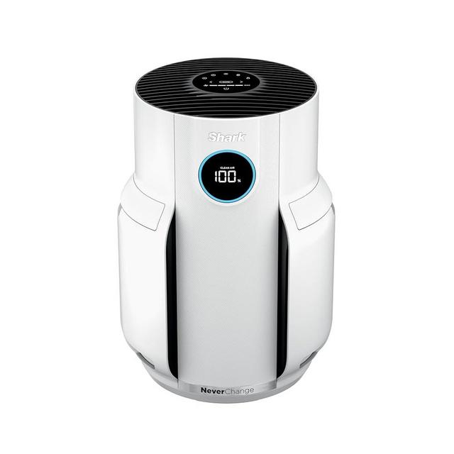 Shark NeverChange Air Purifier — HEPA exceeding filtration for up to 5 years for home, pets, allergies, dust, and smoke up to 650 sq. ft. for bedroom, dorm, nursery, and more. White, HP153