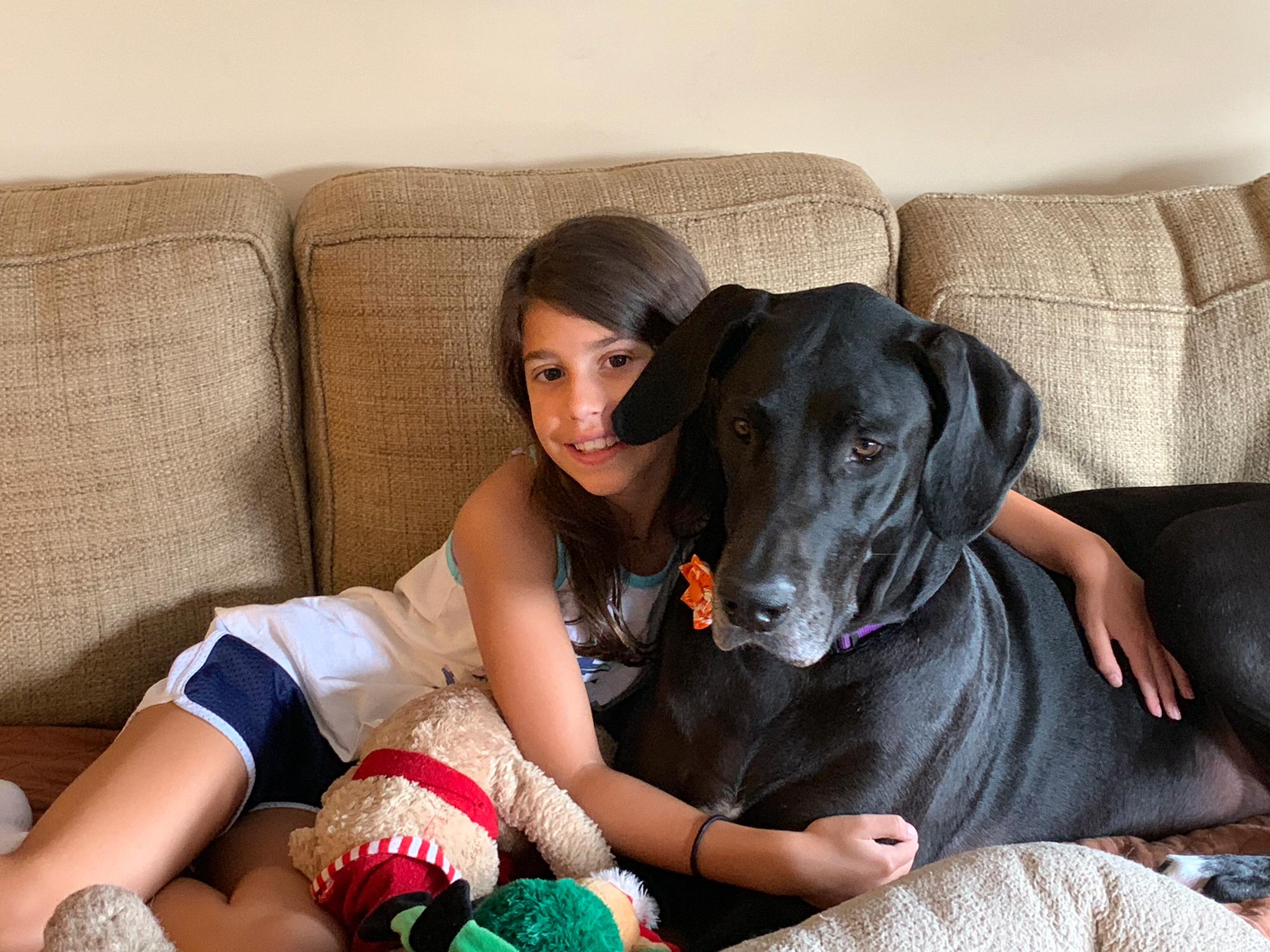 Addy loves Eli’s dog Izzy because she plays with her
