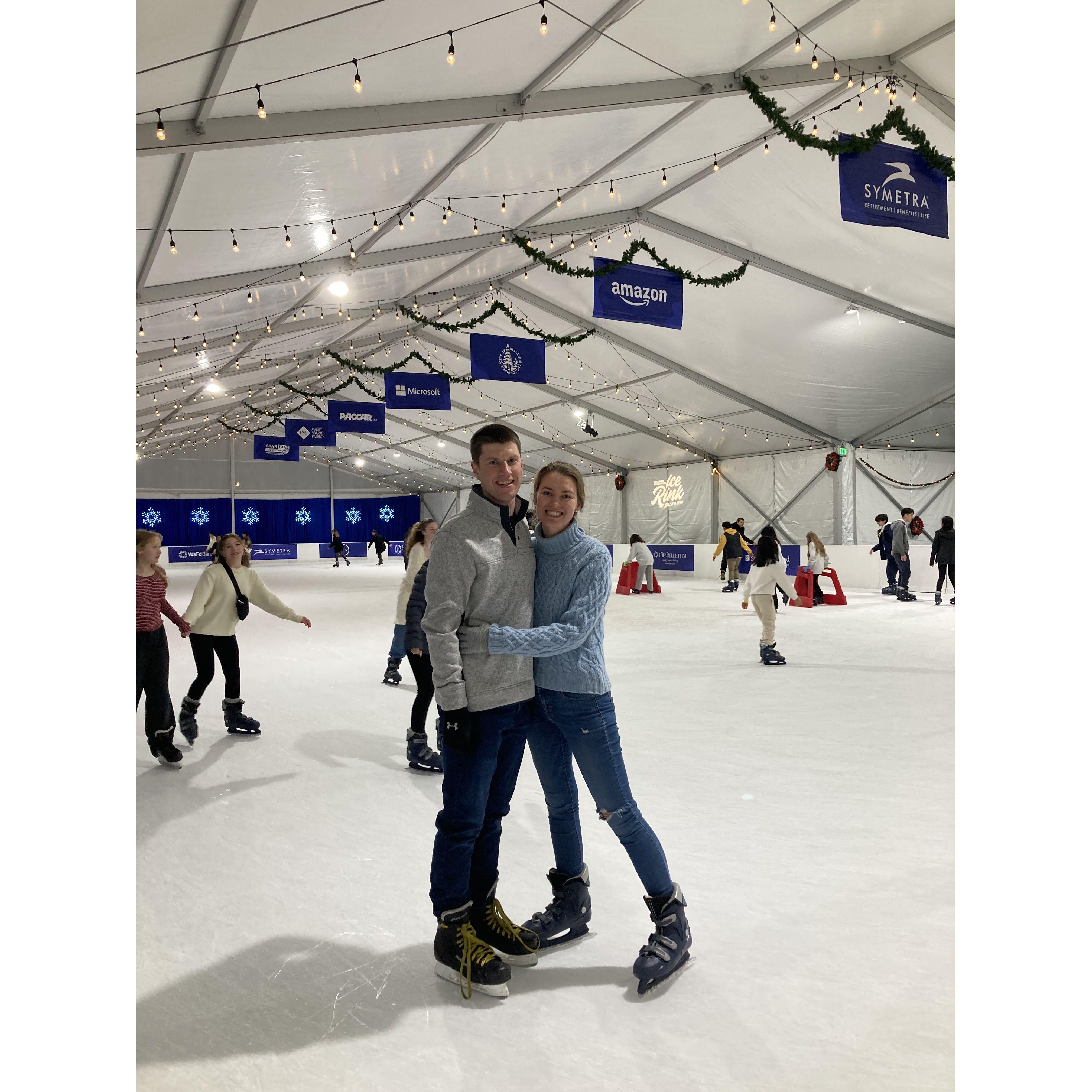 Ice skating at Christmastime!