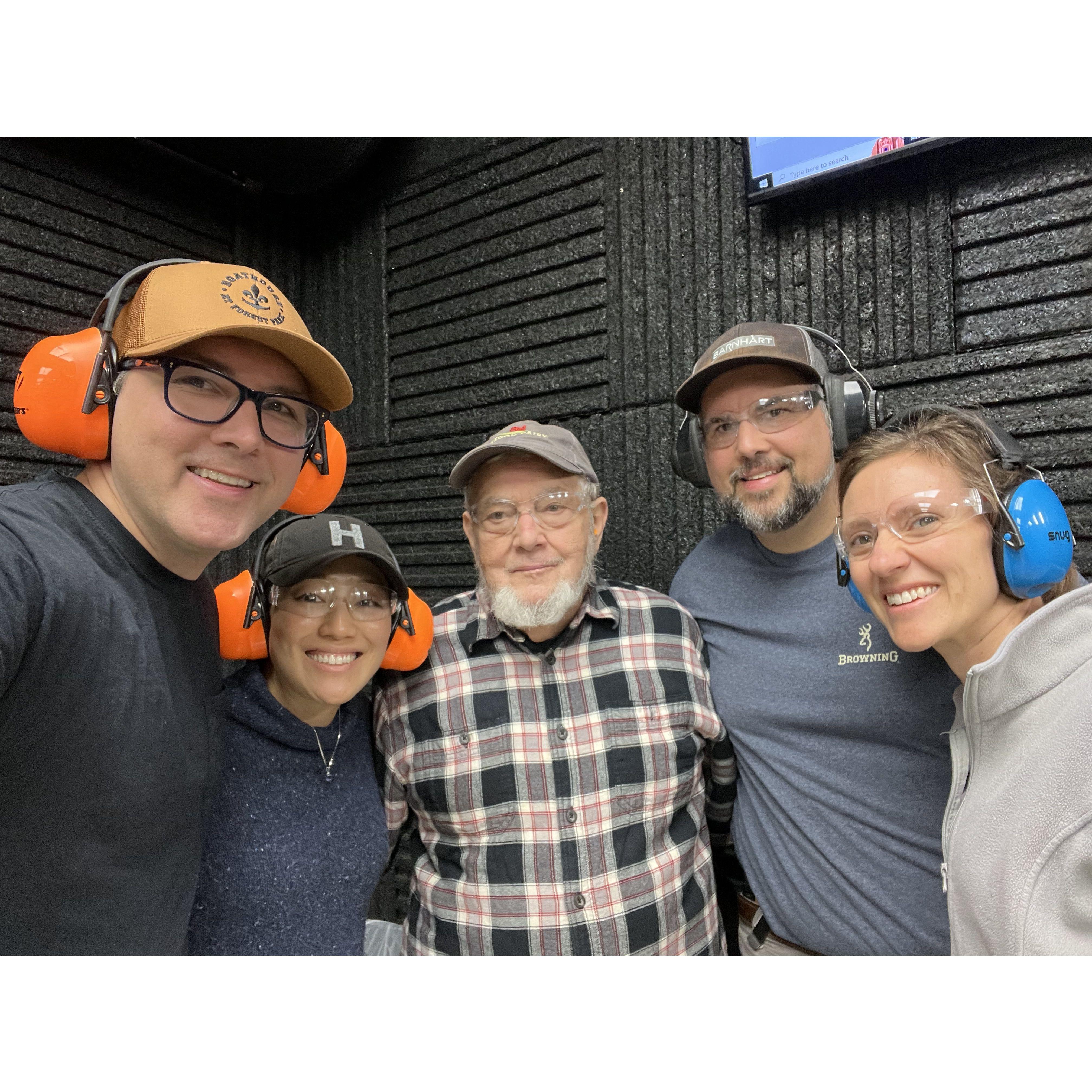 He was only a little surprised by how she took to the rifle. With Andy and Nicole, joined by Papa Kauffman