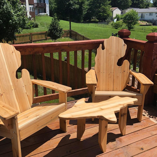 Set of Two Michigan Cedar Adirondack Chairs