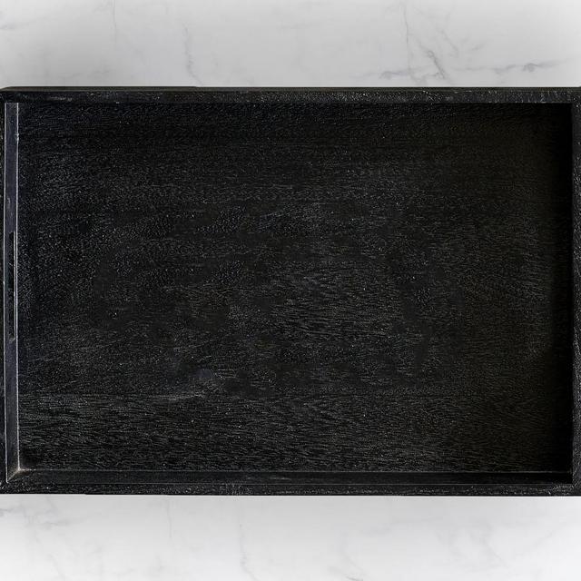 Chateau Mango Wood Trays, Black, 22"W