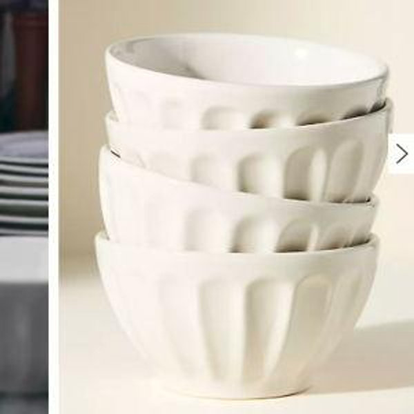 The Latte Stoneware Cereal Bowls, Set of 4: Amelie Edition