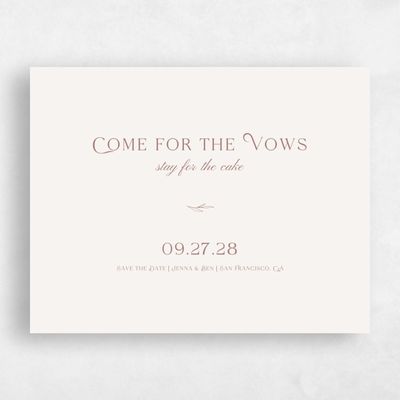 Light Oatmeal, Beige Wedding Save the Date - Hartington Landscape