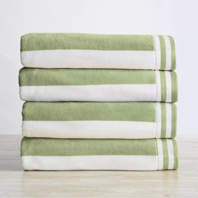 100% Cotton Cabana Striped Beach Towels - Great Bay Home