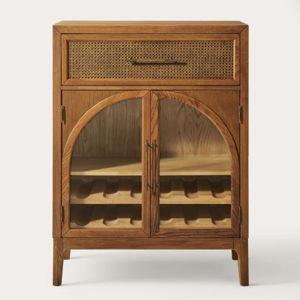 Valborg 36" Oak Bar Cabinet