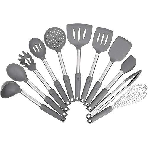 Kitchen Utensil Set,Silicone Cooking Utensils,Stainless Steel Kitchen Utensils Set,Silicone Spatula Set Utensil Set,Silicone Utensils Cooking Utensil Set,Kitchen Tools Gadgets
