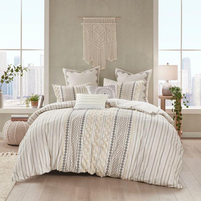 INK+IVY Imani King/California King Duvet Cover Set in Ivory