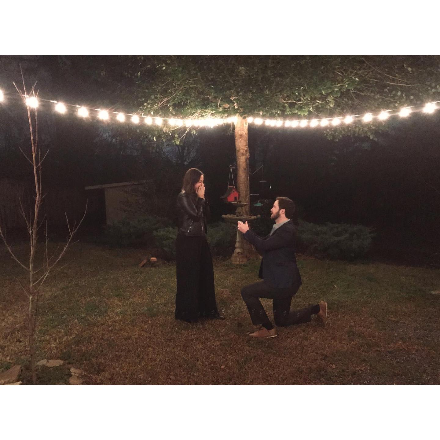 Weston proposed in the most special place. What will become OUR home and OUR future.