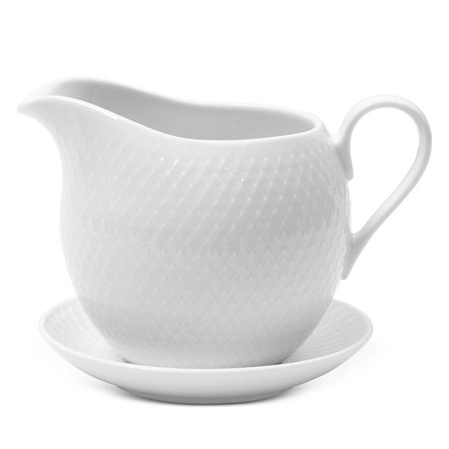 Rosendahl Lyngby Porcelain Rhombe Sauce Boat, White