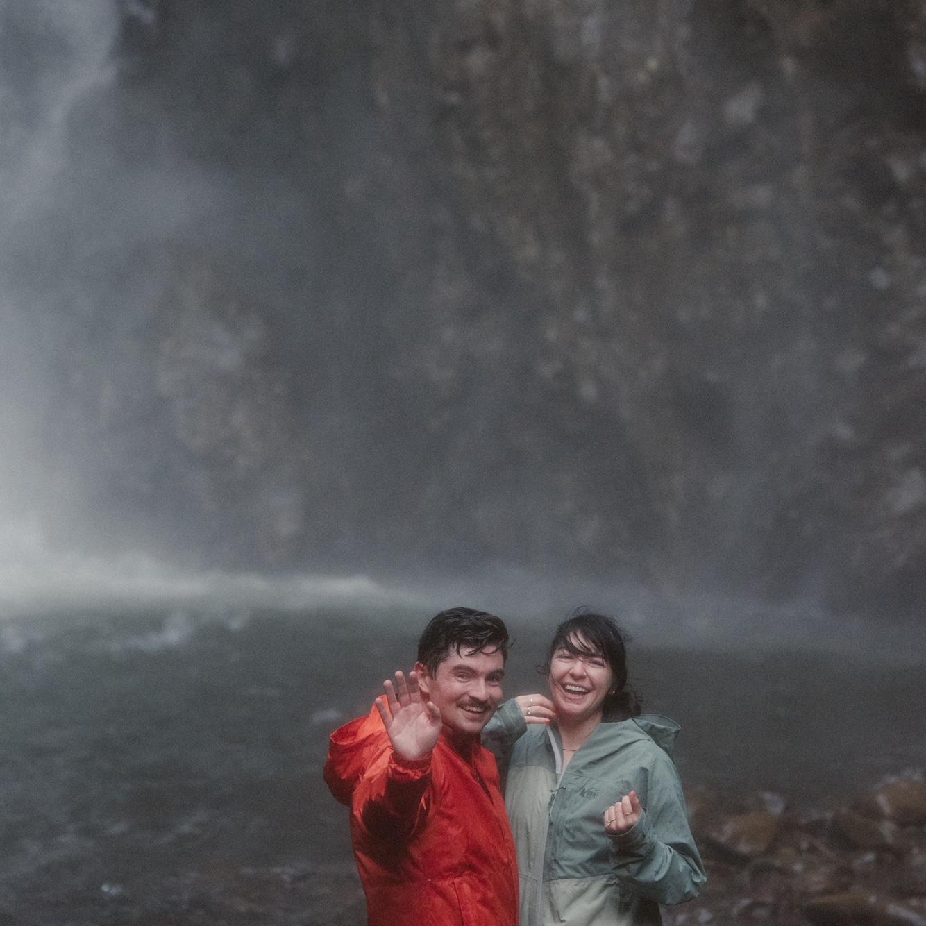 Arielle realizing there were photographers there.