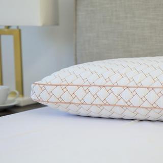 Gel-Infused Memory Foam Cluster Bed Pillow with Copper-Infused Cover