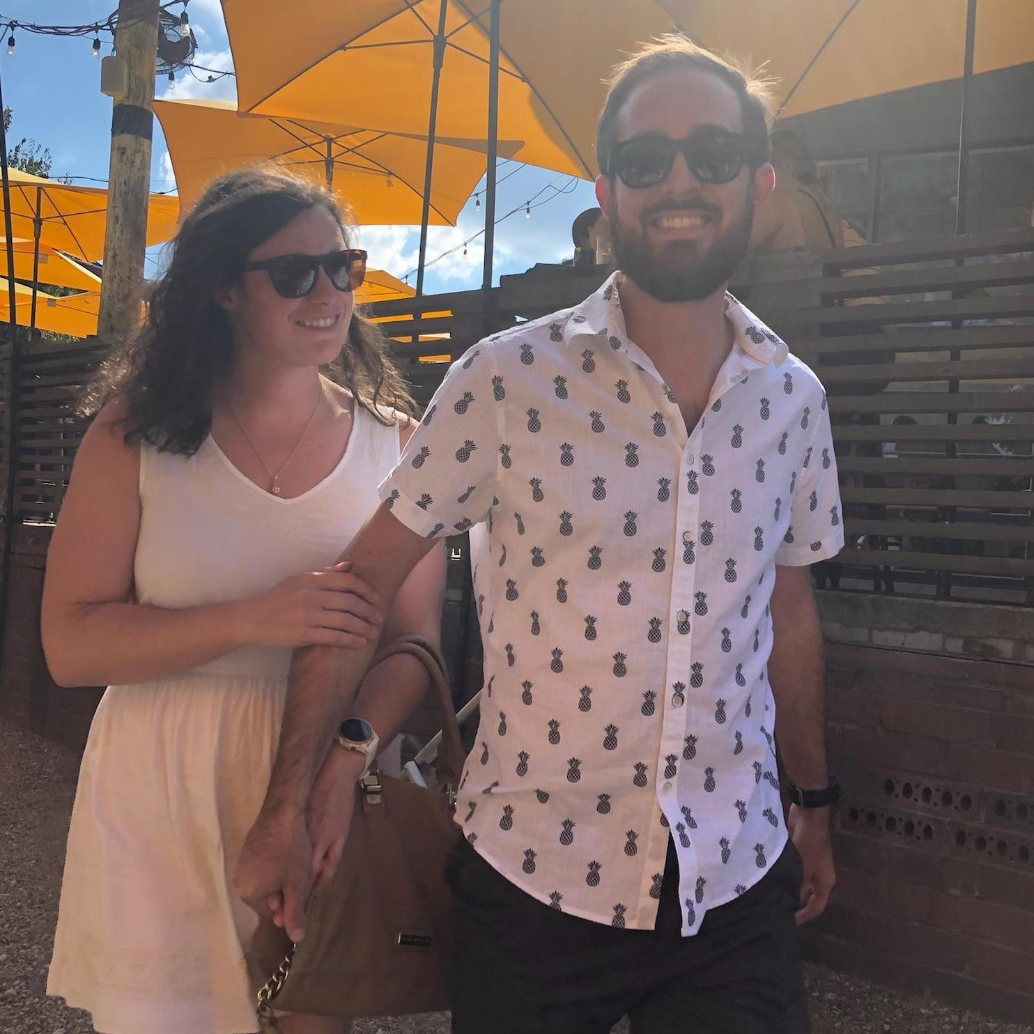 Walking into the surprise birthday party Jonathan planned for Katelyn at the same location as their first date - September 2019