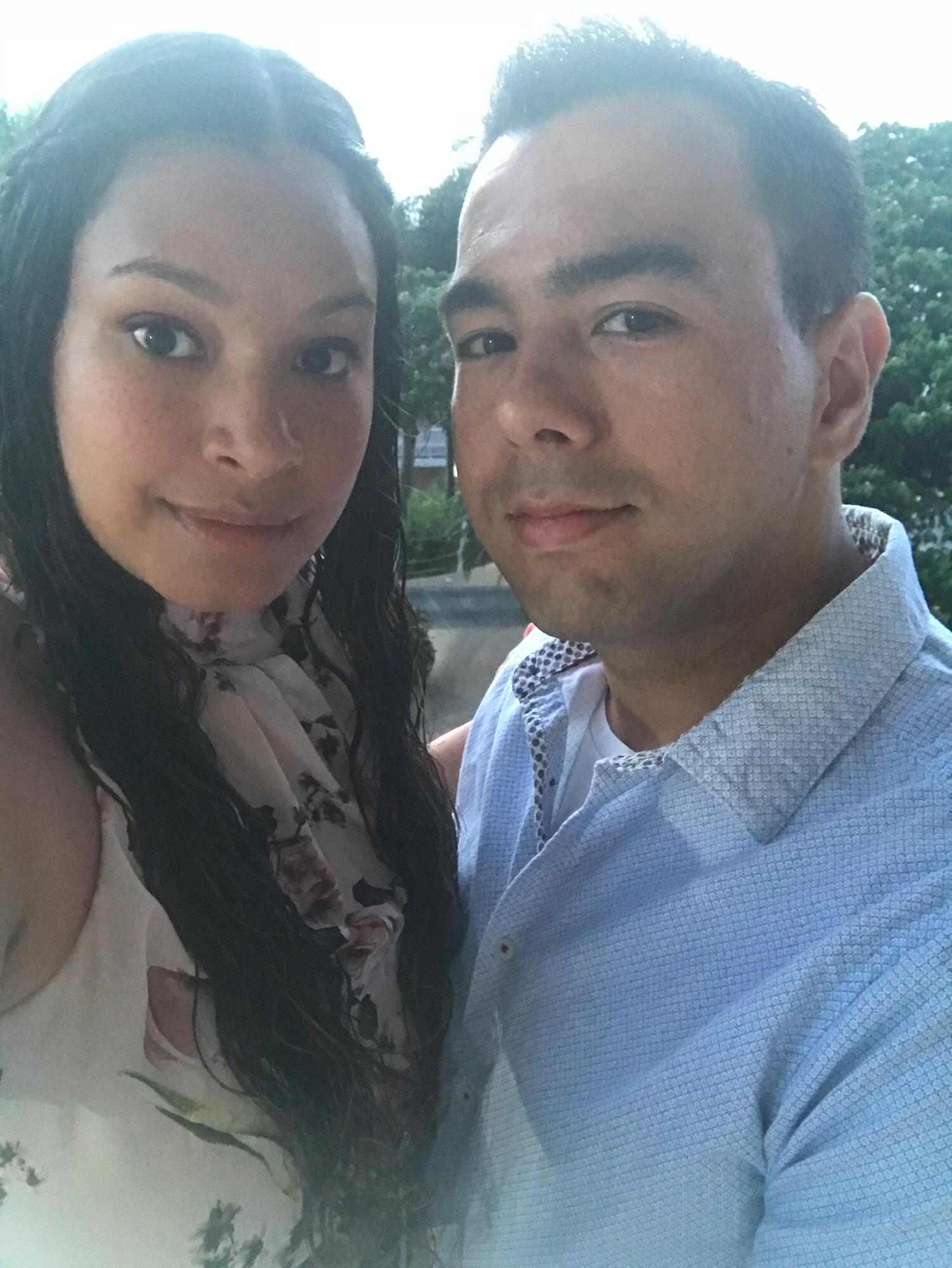 Right before he popped the question!