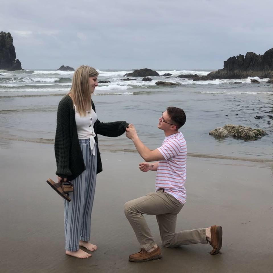 Where James proposed on the Oregon Coast.