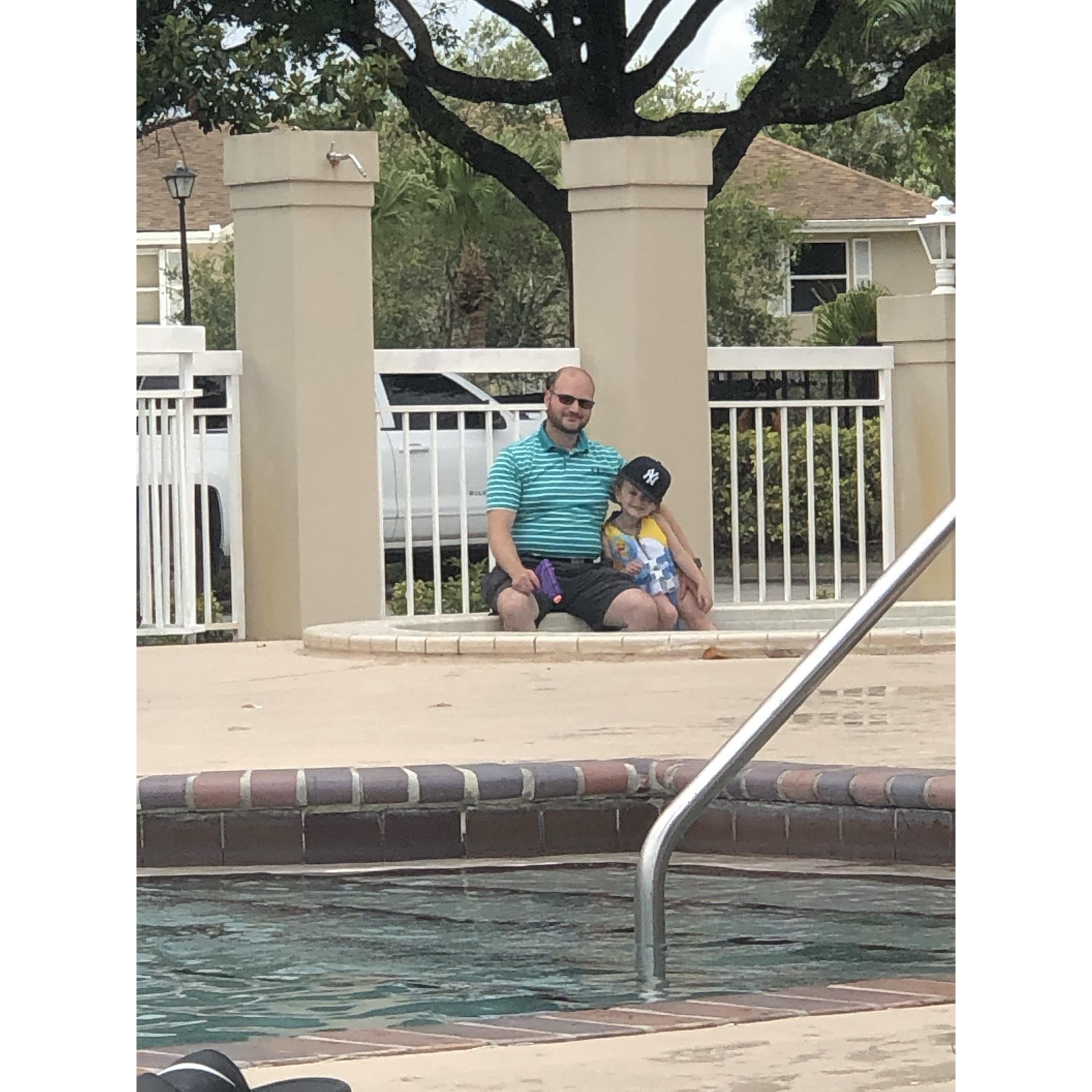 Just hanging out ... two Yankees in the South.