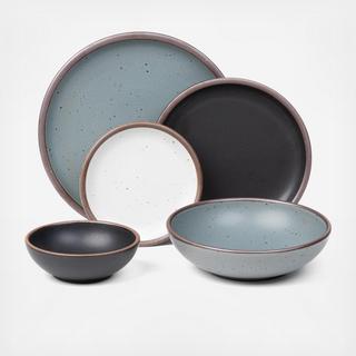 Shallow 5-Piece Assorted Dinnerware Set, Service for 1
