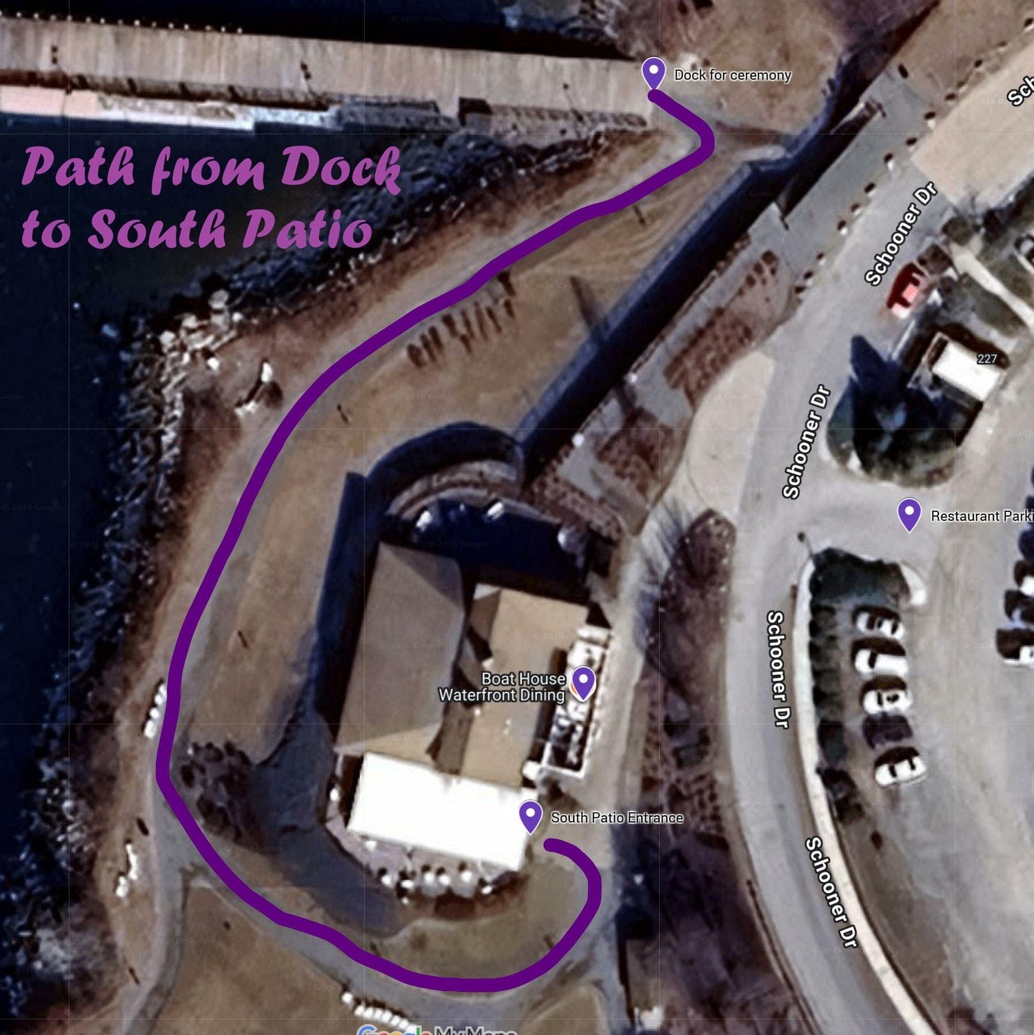 Path from Dock to South Patio