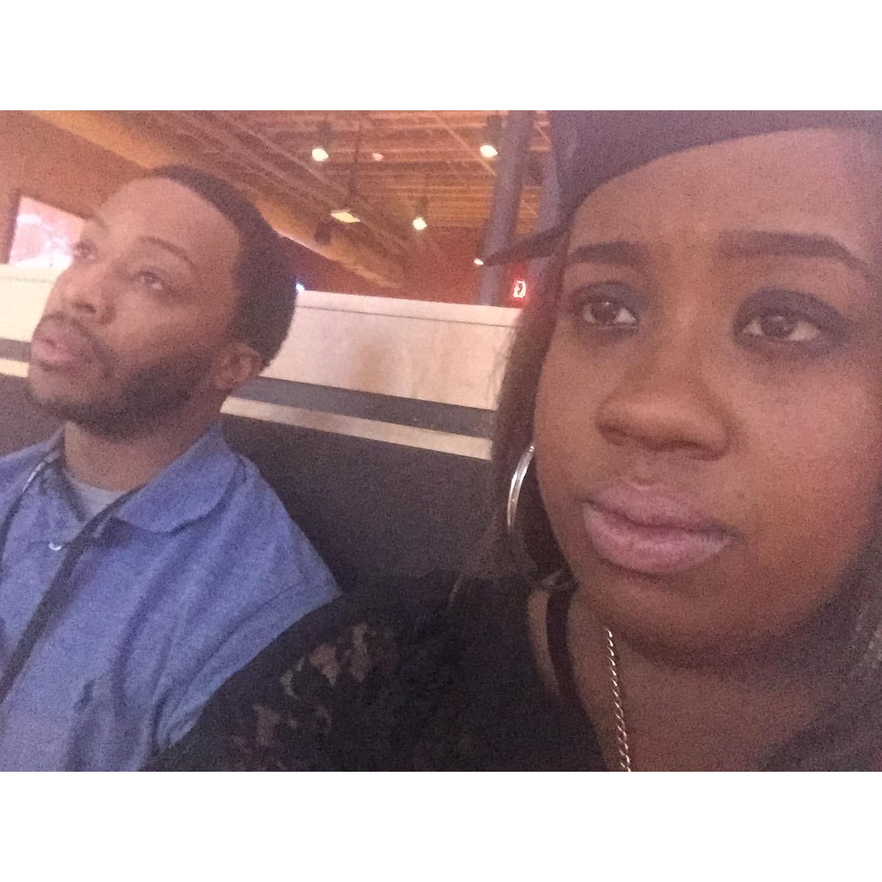 My face when he makes me eat Buffalo Wild Wings and watch sports..... LOL