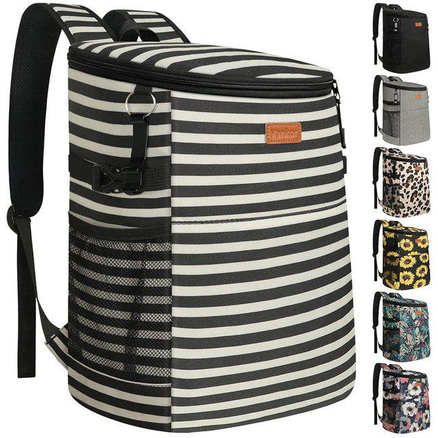 Camping Cooler Backpack 30 Cans, Soft Backpack Coolers Insulated Leak Proof Travel Cooler Bag Waterproof Lunch Picnic Beach Work Trip Thermal Bag Drink Beverage Beer Bag Cooler