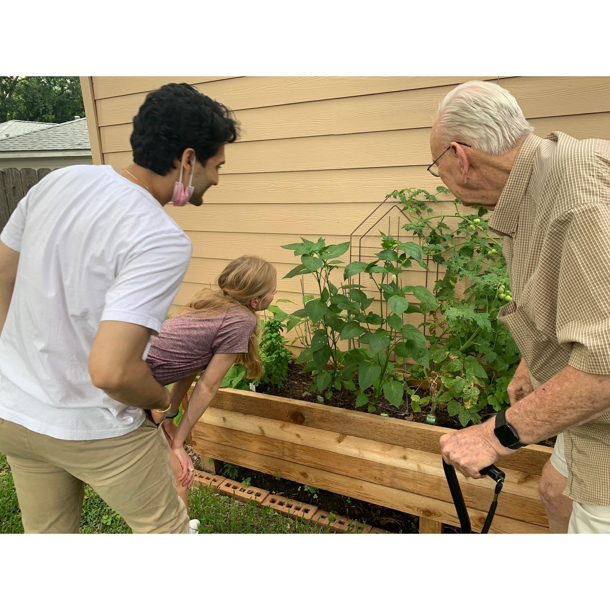 We love grandpa Wayne and we love plants!