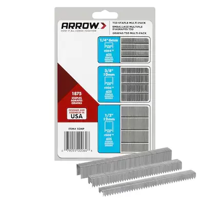 Shop Arrow Arrow 1/4-in; 3/8-in; 1/2-in Leg x 3/8-in Medium Crown 18-Gauge Heavy Staples (1875-Count)