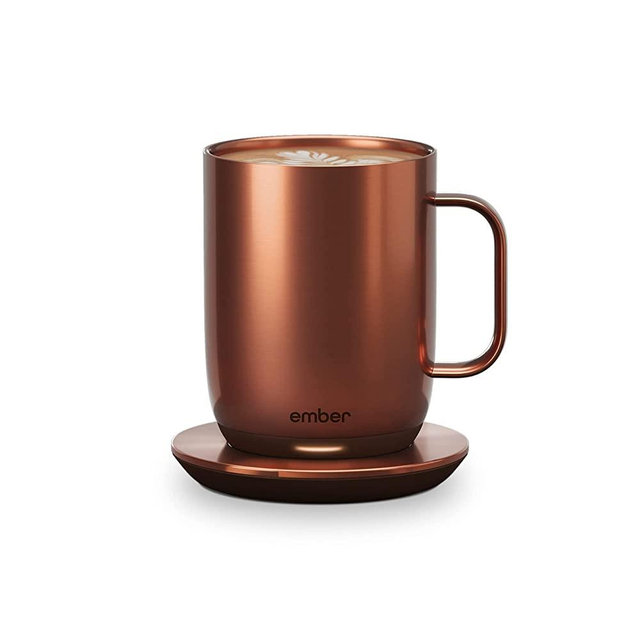 New Ember Temperature Control Smart Mug 2, 14 oz, Copper, 80 min. Battery Life - App Controlled Heated Coffee Mug